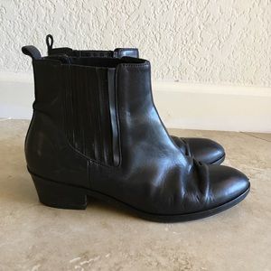 J. Crew black leather boots / booties size 5